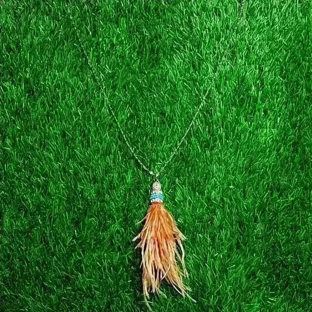 Long Length Feather Necklace - Picture 5 of 5